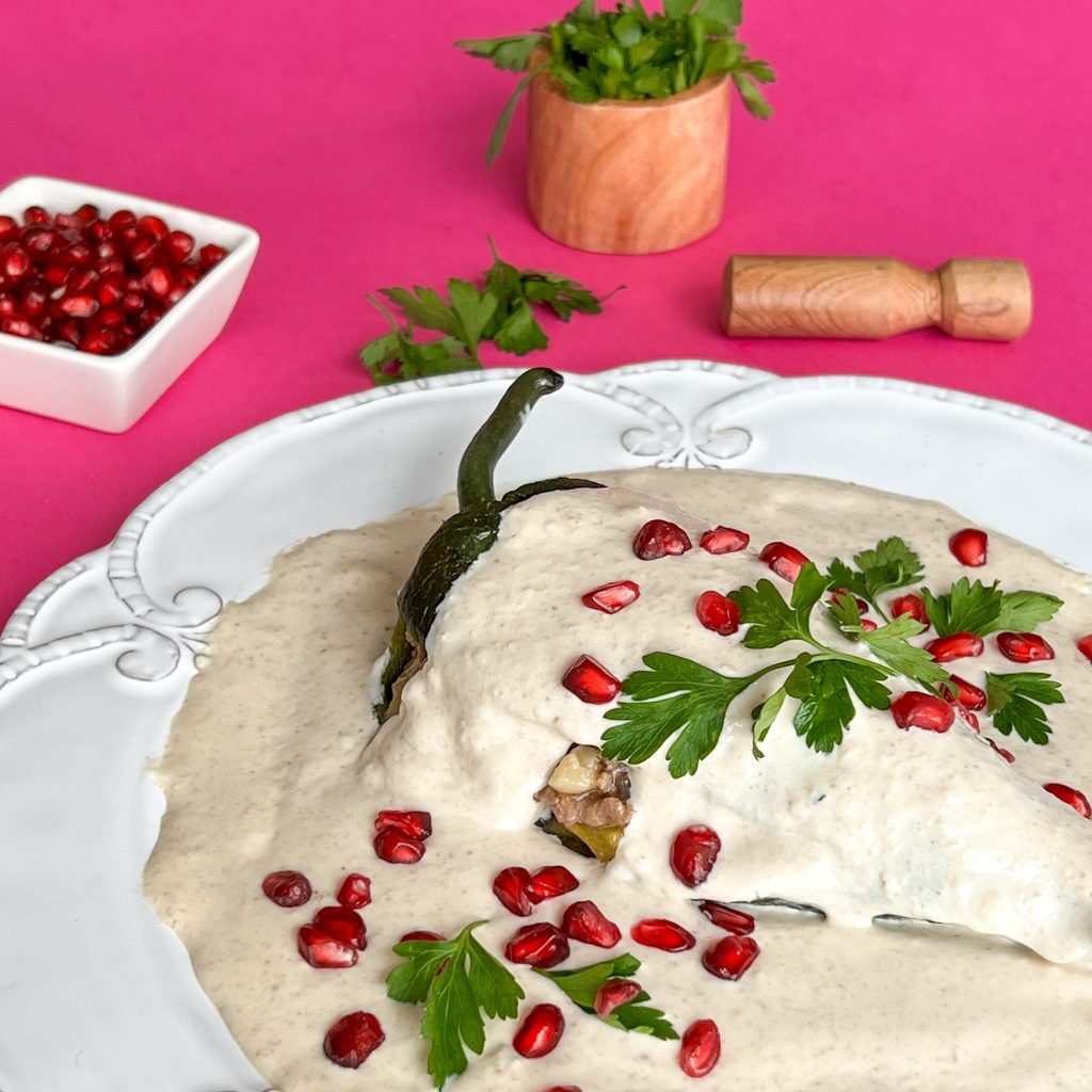 Chiles en nogada con Xilinat